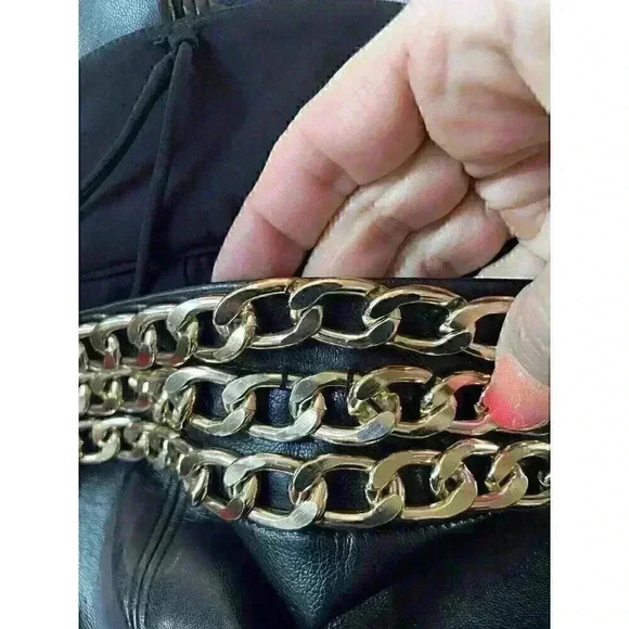 NEW Alice + Olivia Rizo Faux Vegan Black Leather Mini Skirt Size 14 - Picture 9 of 11